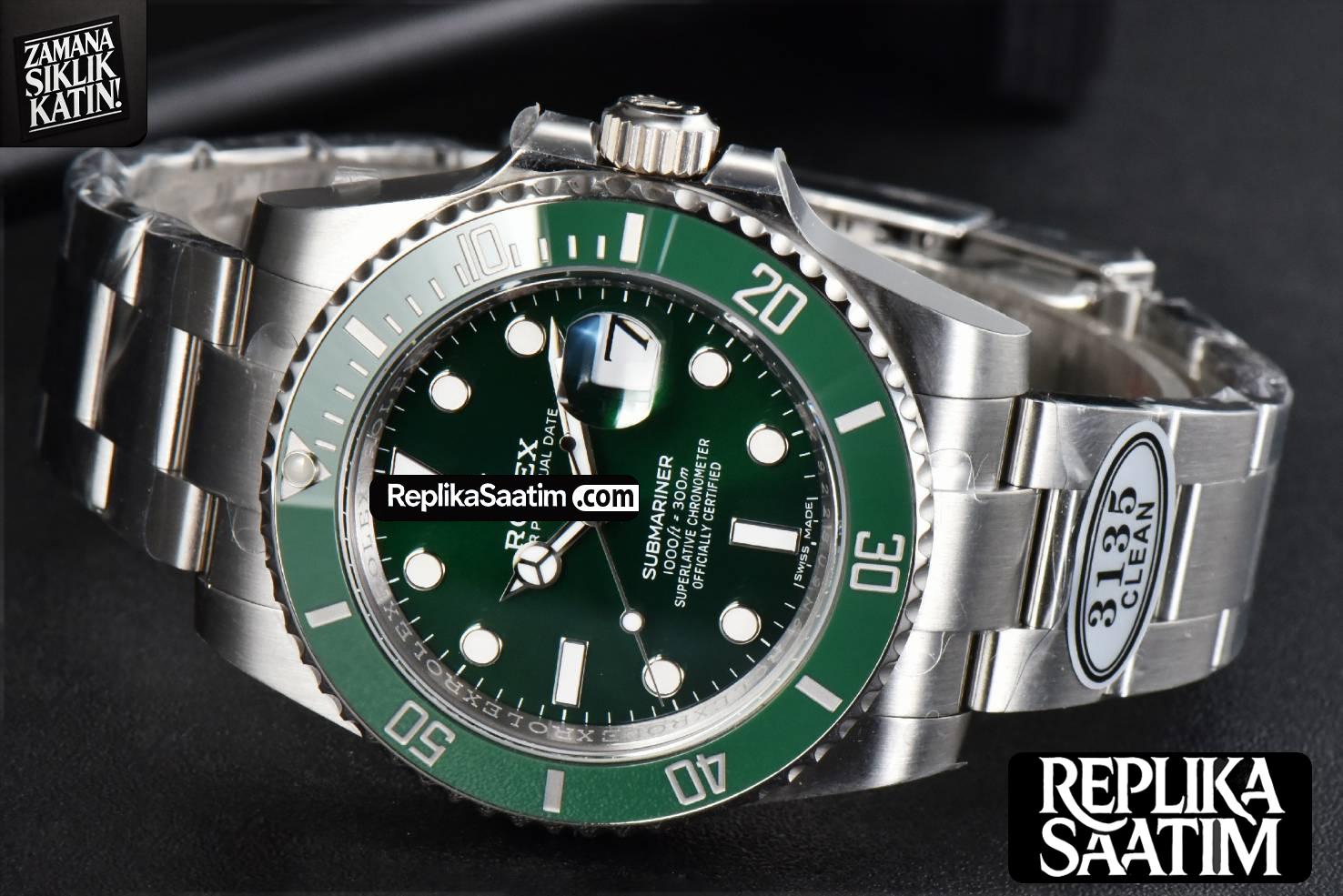 Submariner 116610 LV 40mm Clean CF Green Ceramic Green Dial SS Bracelet VS3135 -15