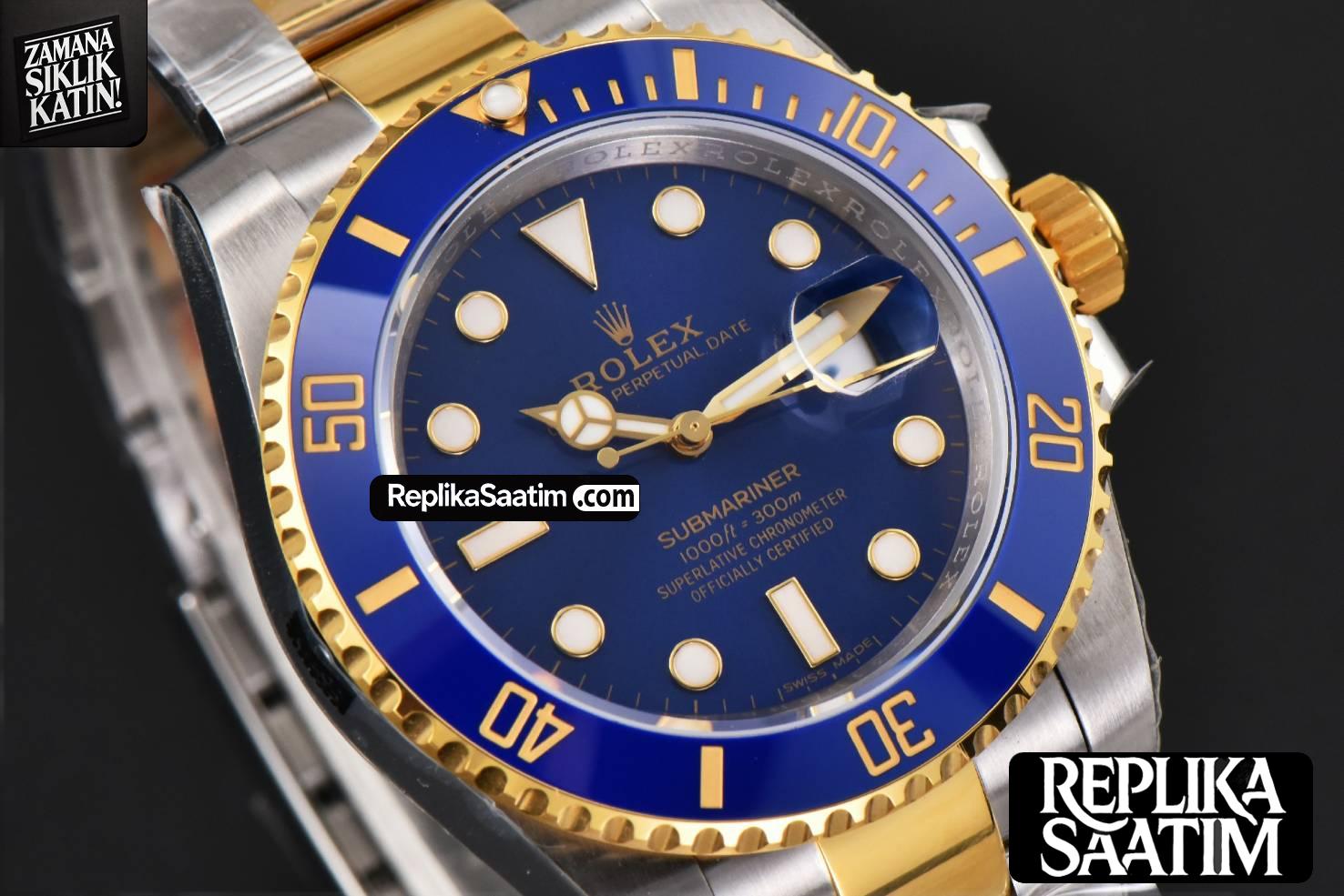 Submariner 116613 LB 904L King YG/SS Blue Ceramic Blue Dial SS Bracelet VR3135 -11