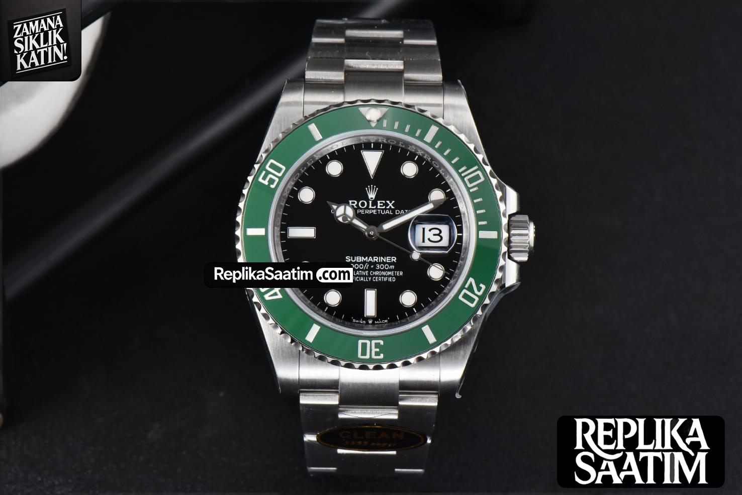 Submariner 126610 LV 41mm Clean CF Green Ceramic Black Dial SS Bracelet VR3130 -02