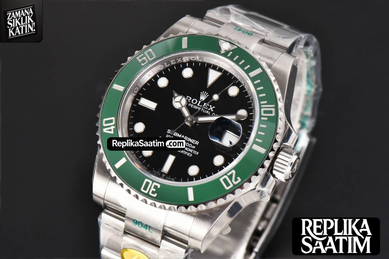 Submariner 126610 LV Kermit 904L 41mm ZF Green Ceramic Black Dial SS Bracelet VR3235 -03