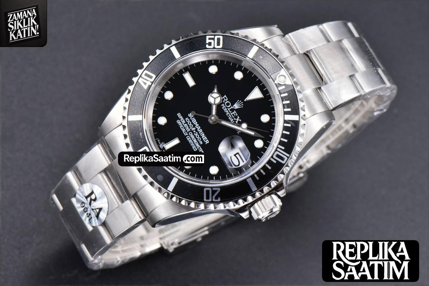 Submariner 16610 LN Black Bezel 904L 40MM RAF SS Bracelet SH3135 No Rehaut -03