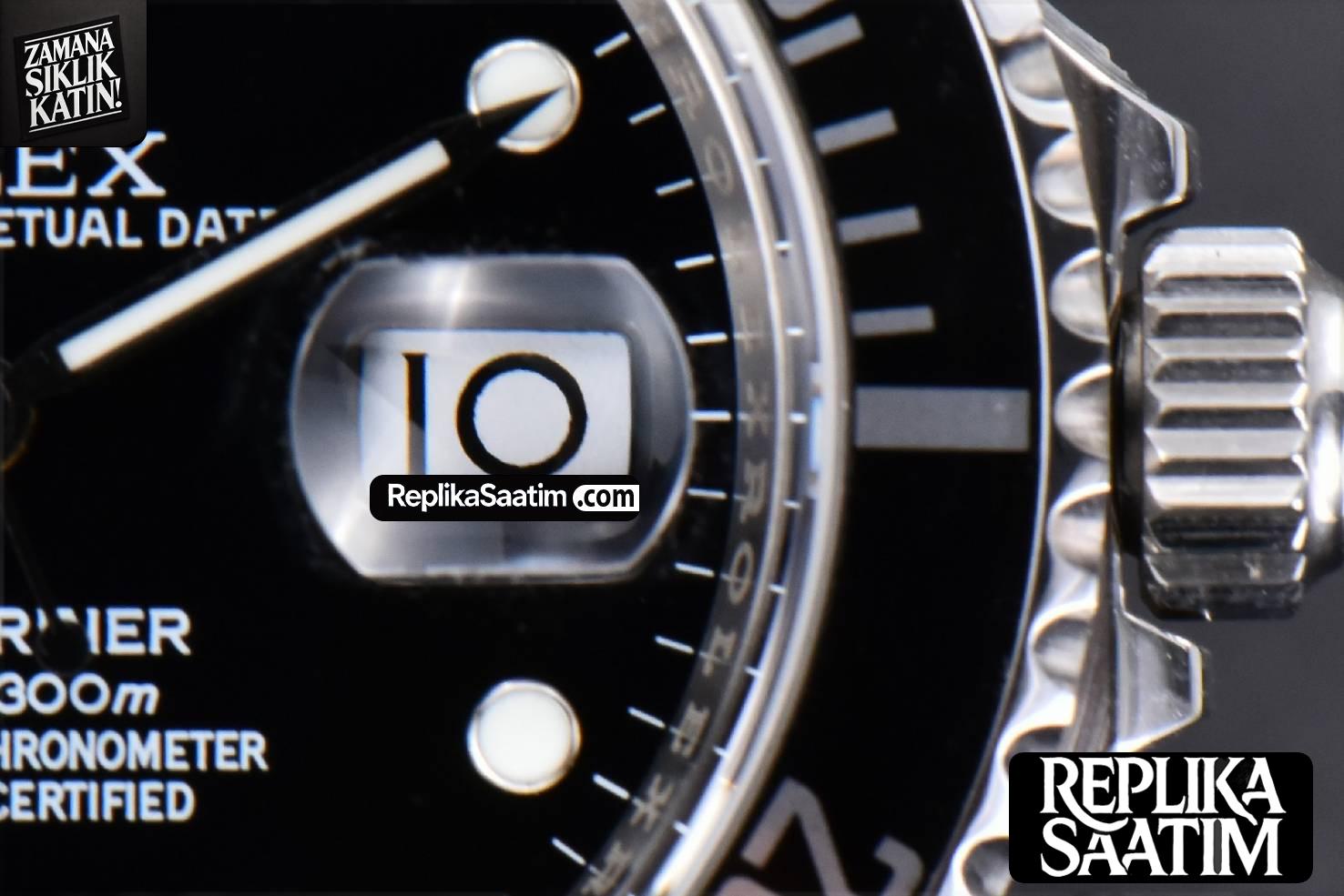 Submariner 16610 LN Black Bezel 904L 40MM RAF SS Bracelet SH3135 Rehaut -10