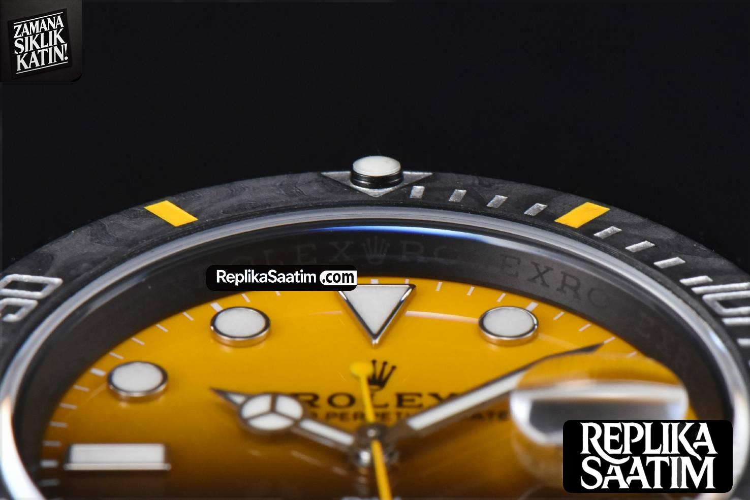 Submariner DIW DLC VSF 41mm Yellow Gradient Dial SS Bracelet VS3135 -10