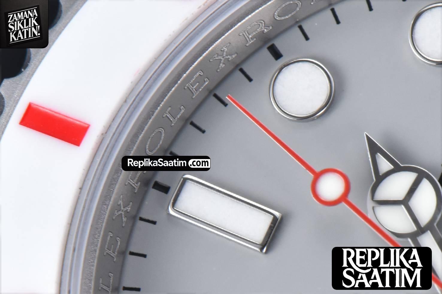 Submariner DIW Sandblasted VSF 41MM Gray Dial White Bezel Red Text SS Bracelet VS3135 -05