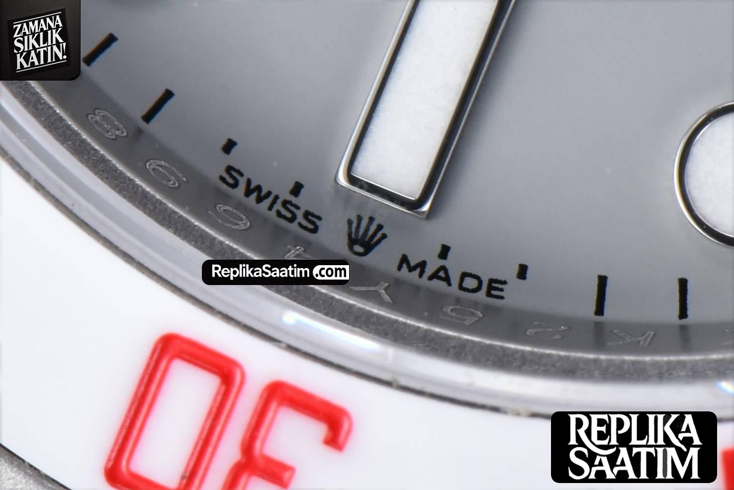 Submariner DIW Sandblasted VSF 41MM Gray Dial White Bezel Red Text SS Bracelet VS3135 -07