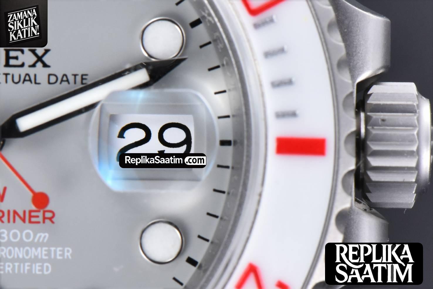 Submariner DIW Sandblasted VSF 41MM Gray Dial White Bezel Red Text SS Bracelet VS3135 -08