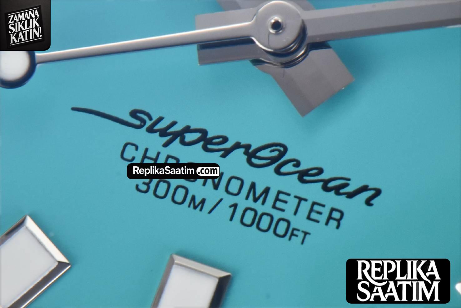 SuperOcean 44mm TF Tiffany Blue/White Dial SS Bracelet A2824 -06