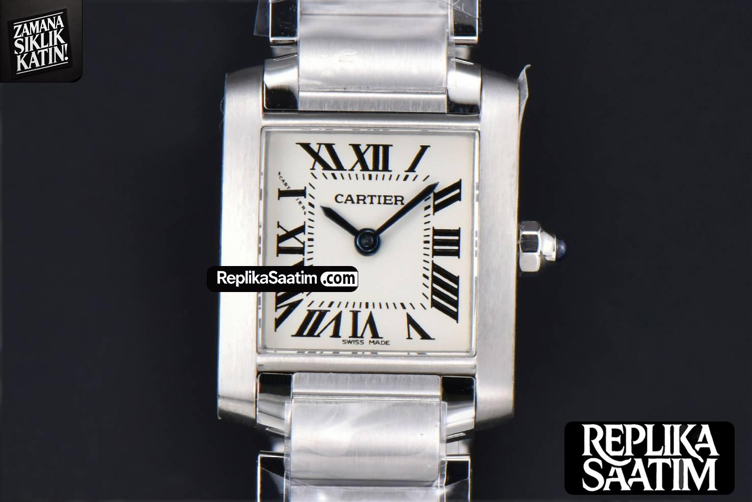 Tank Francaise Small 25.7mmx21.2mm 8848F Slim SS Bracelet Quartz -01