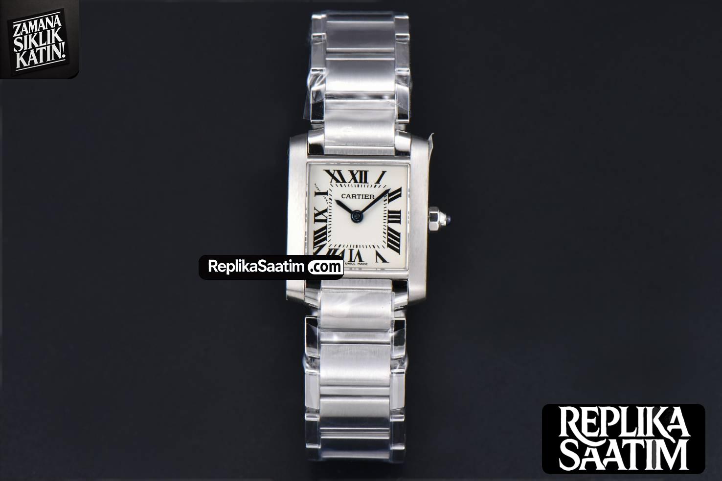 Tank Francaise Small 25.7mmx21.2mm 8848F Slim SS Bracelet Quartz -02