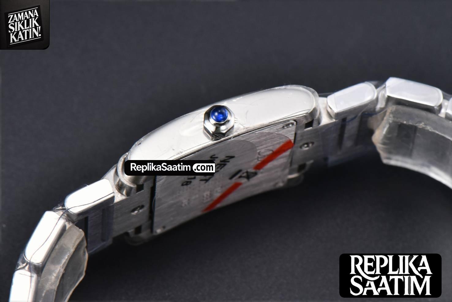 Tank Francaise Small 25.7mmx21.2mm 8848F Slim SS Bracelet Quartz -12