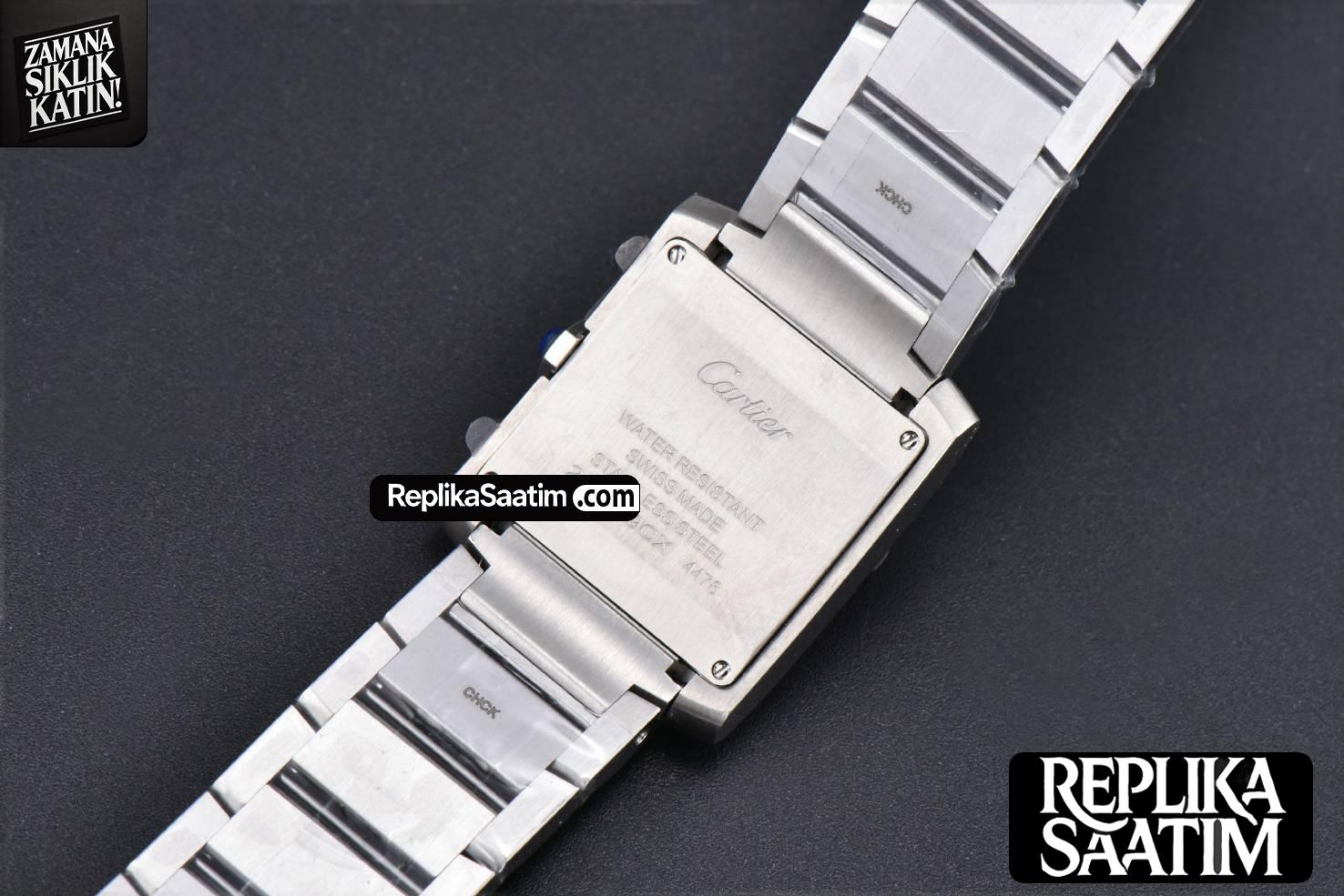 Tank Francaise Small 25.7mmx21.2mm 8848F Slim SS Bracelet Quartz -14