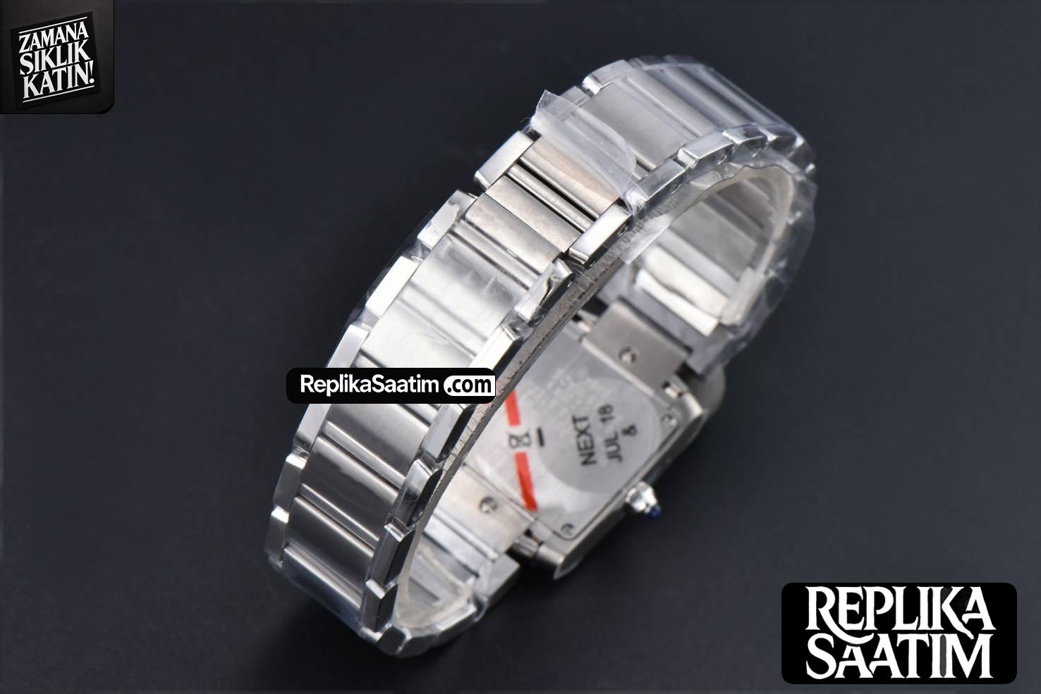 Tank Francaise Small 25.7mmx21.2mm Diamond 8848F SS Bracelet Quartz -24