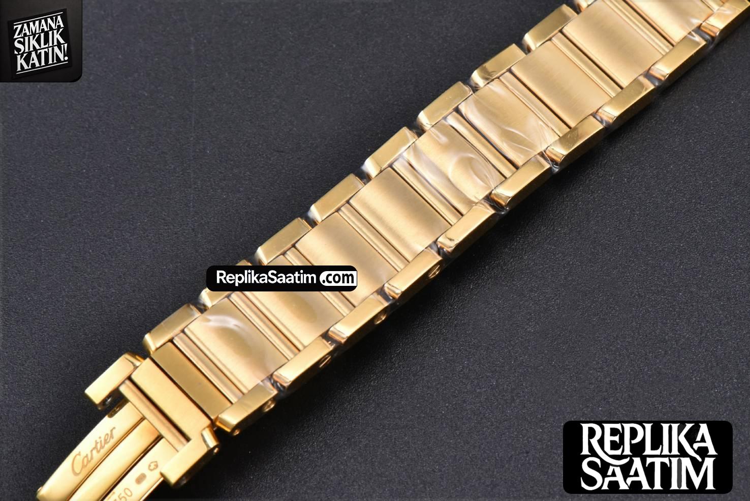 Tank Francaise Small Diamond 25.7mmx21.2mm 8848F YG Bracelet Quartz -18