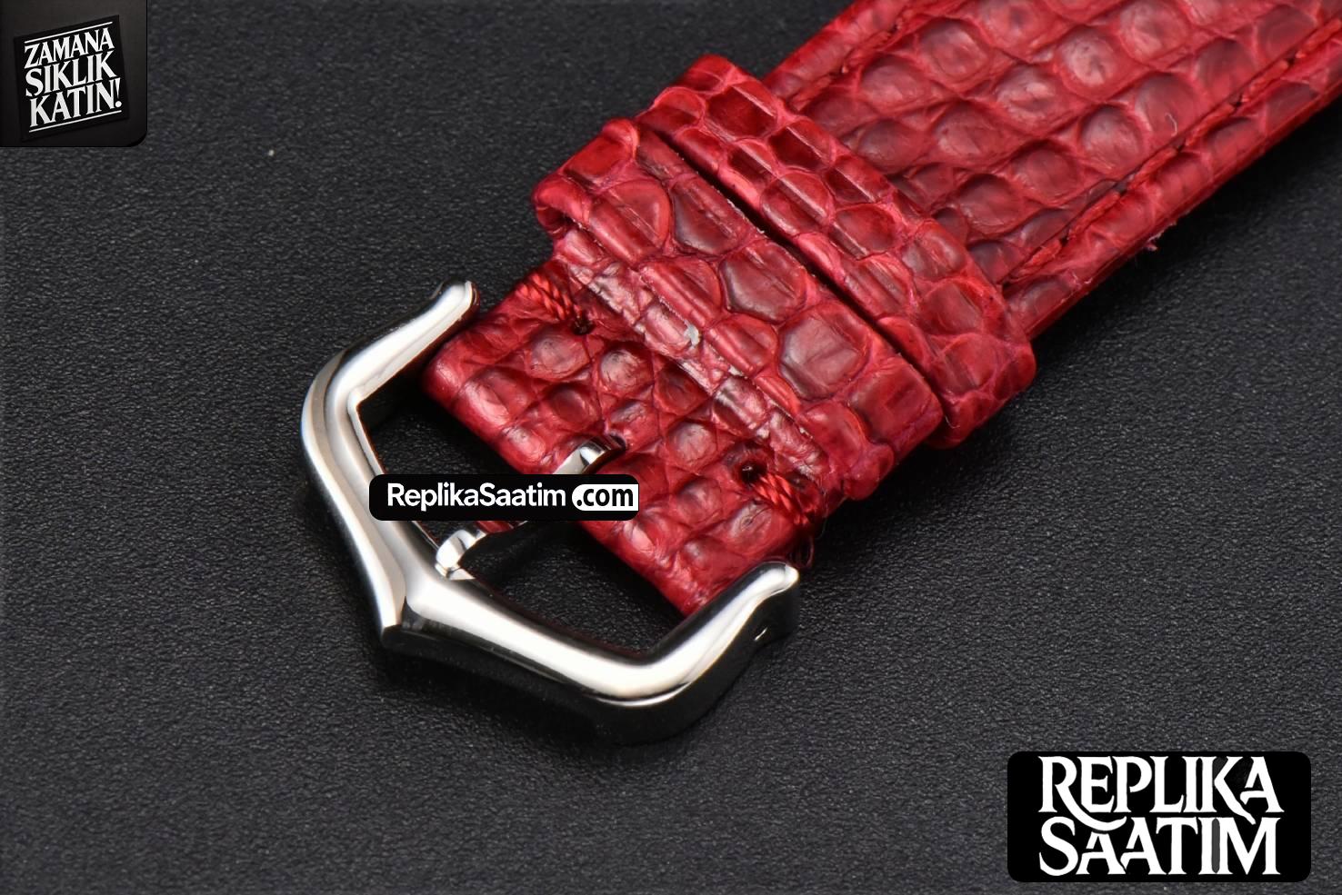 Tank Must Large 33.7×25.5mm K11F Red Dial Red Corc Texture Leather Strap Quartz -20
