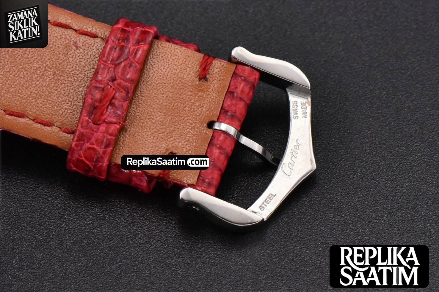 Tank Must Large 33.7×25.5mm K11F Red Dial Red Corc Texture Leather Strap Quartz -22
