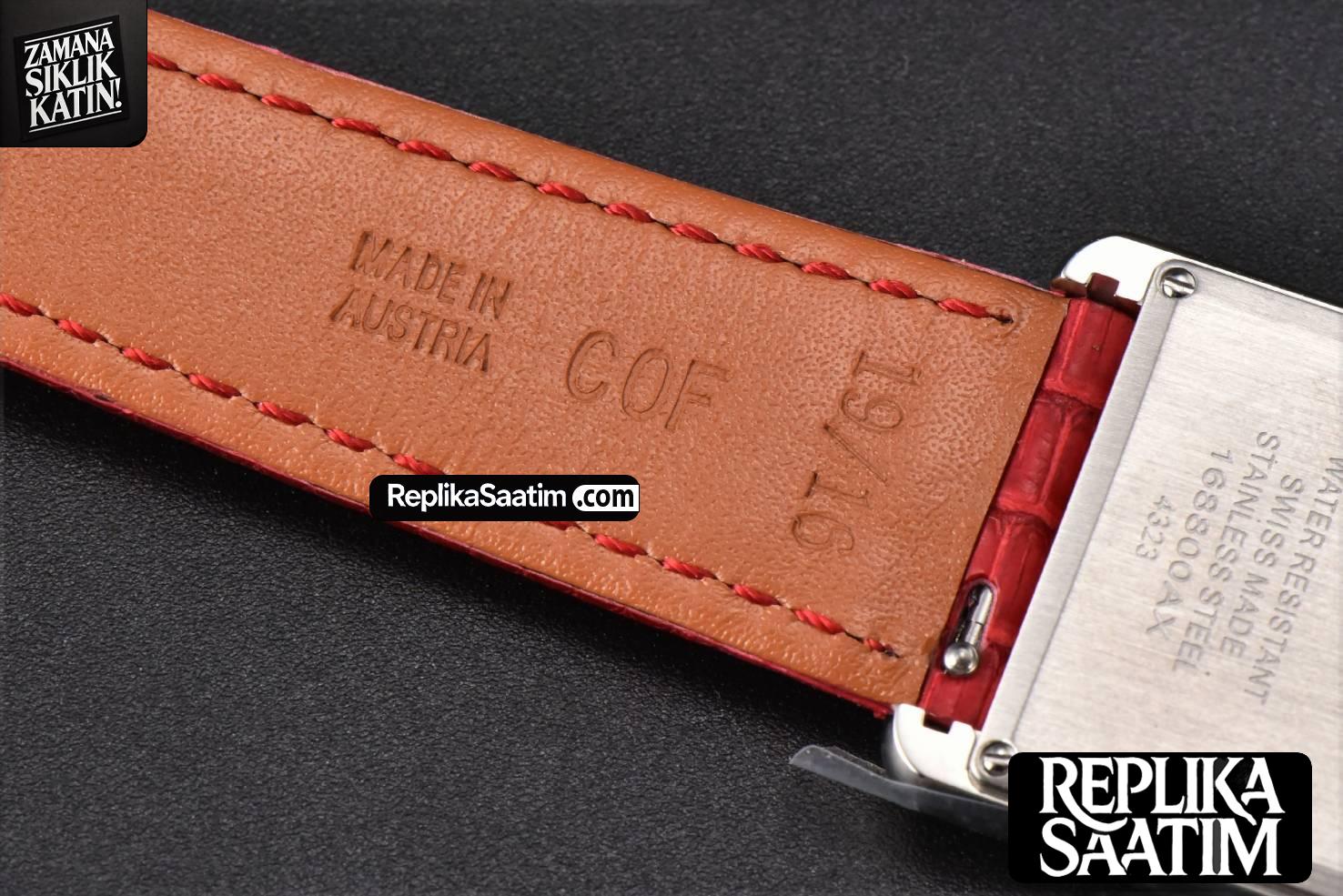 Tank Must Large 33.7×25.5mm K11F Red Dial Red Corc Texture Leather Strap Quartz -24