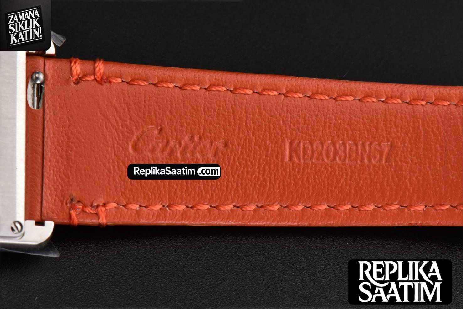 Tank Must Large 33.7×25.5mm K11F White Dial Orange Smooth Calf Strap Quartz -24