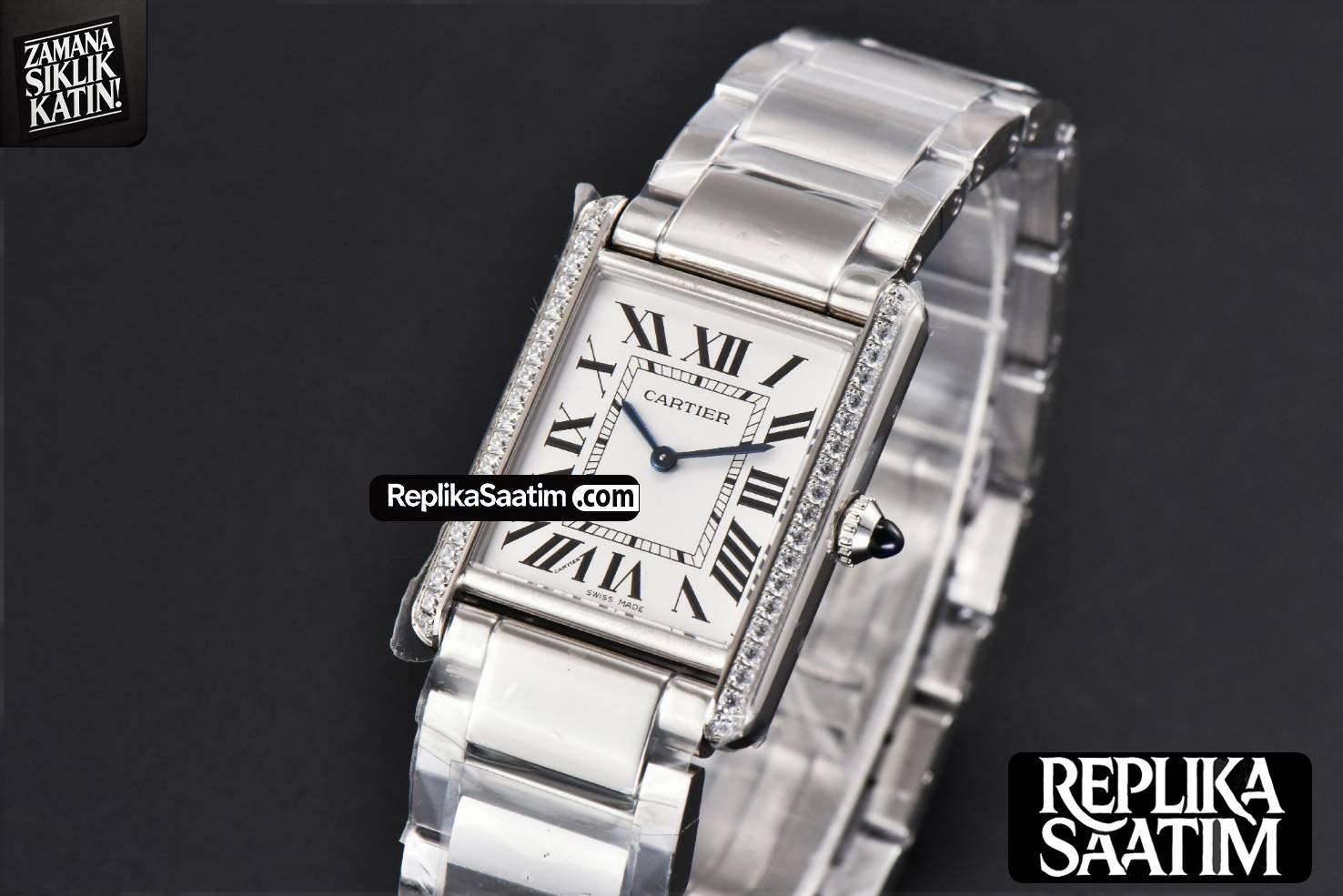 Tank Must Large 33.7mmx25.5mm K11F Diamond White Dial SS Bracelet Ronda Quartz -03