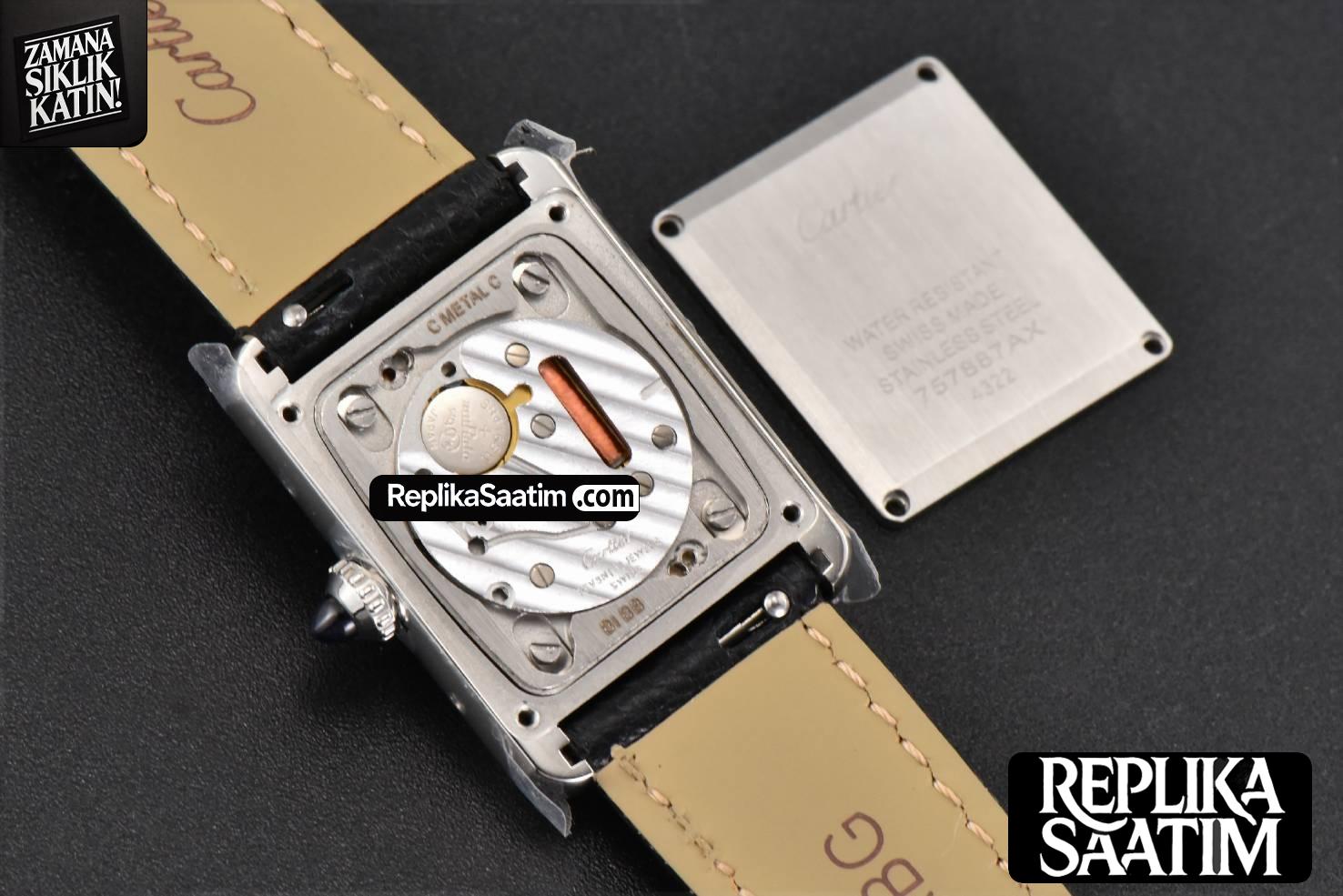 Tank Must Small 29.5×22mm Diamond K11F White Dial Black Smooth Strap Quartz -15