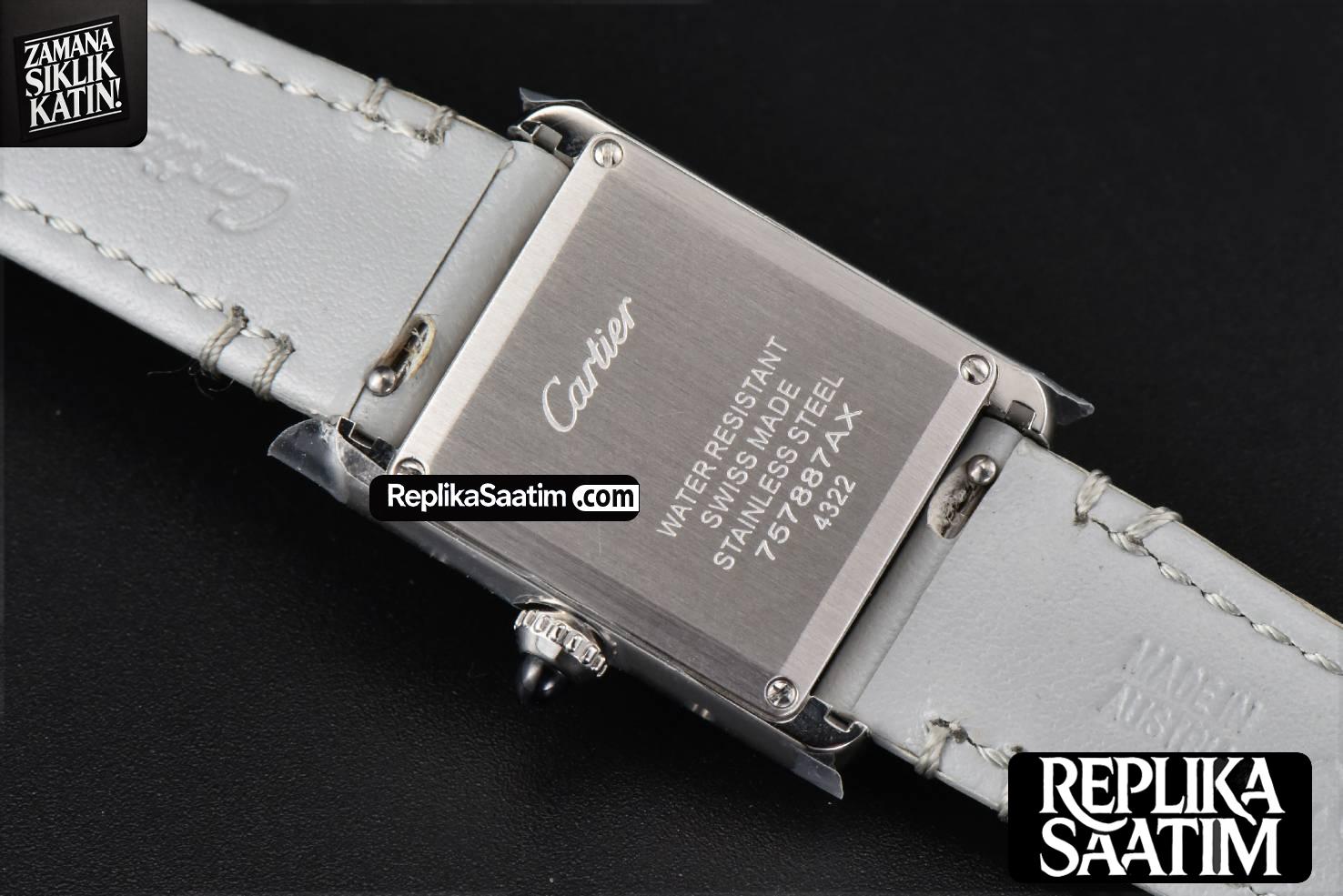 Tank Must Small 29.5×22mm K11F White Dial Gray Smooth Calf Strap Quartz -13
