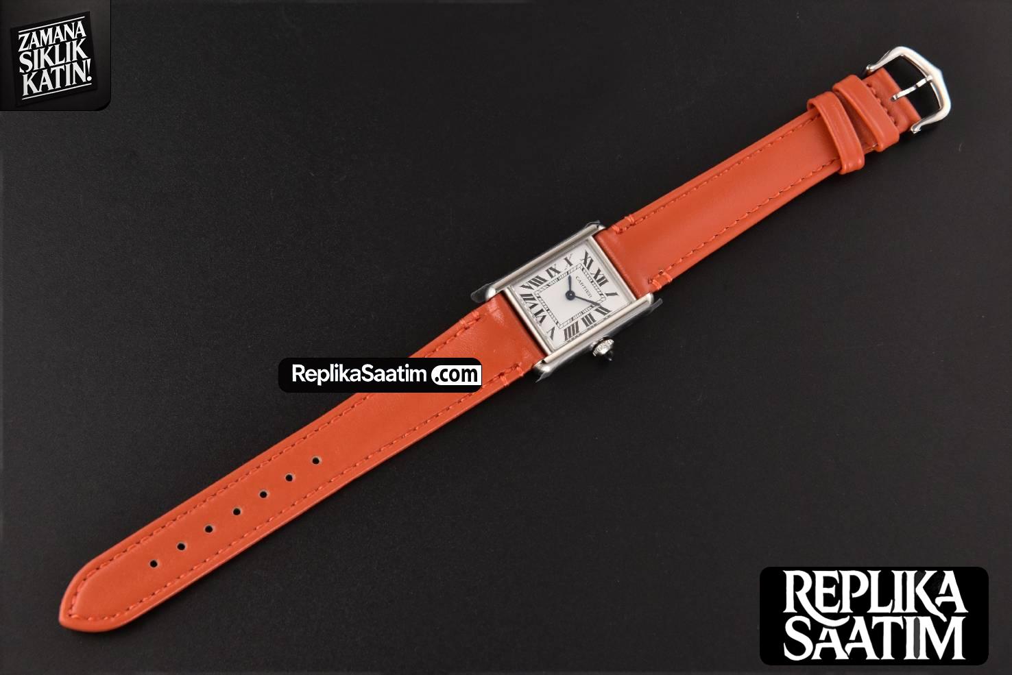 Tank Must Small 29.5×22mm K11F White Dial Orange Smooth Strap Quartz -24