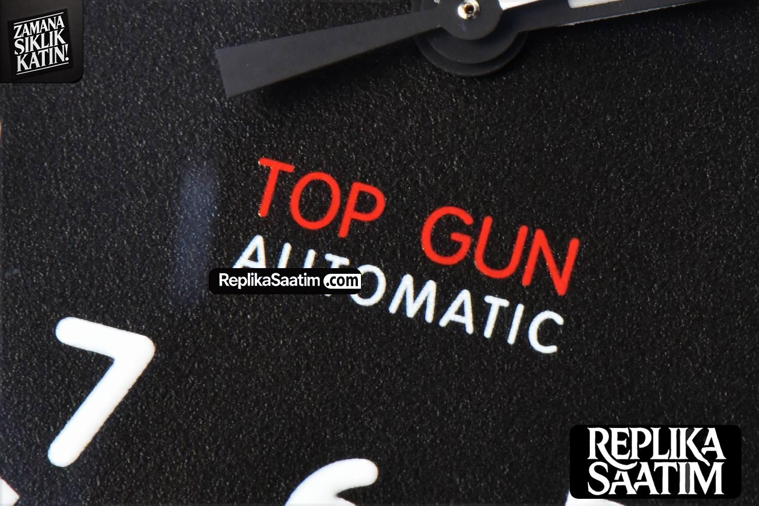 Top Gun IW326901 Ceramic 41mm M+F Black Dial Black Rubber Strap 9015 -07
