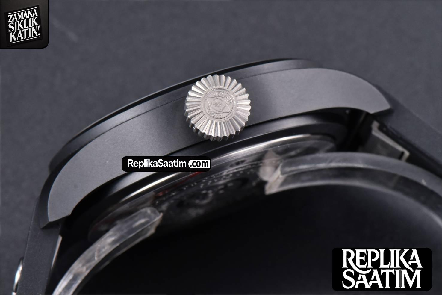 Top Gun IW326901 Ceramic 41mm M+F Black Dial Black Rubber Strap 9015 -12