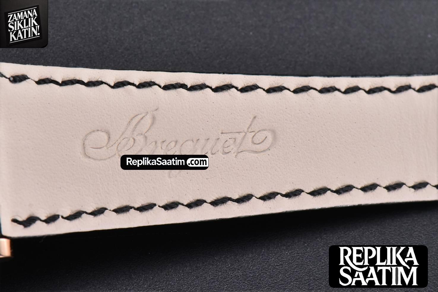 Tradition 7057BR RG ZF 40MM RG Dial Black Subdial Black Leather Strap A505 -17