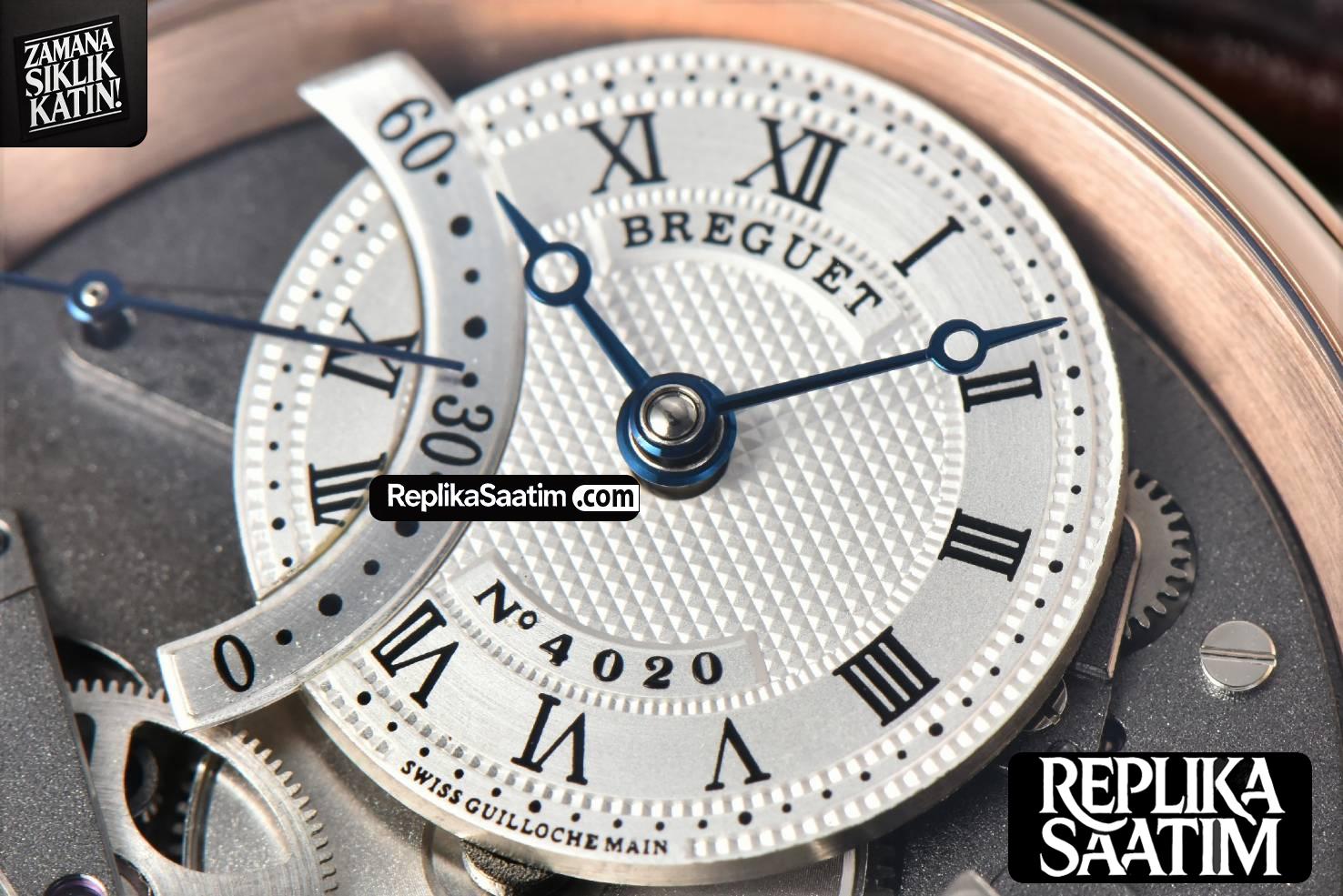 Tradition 7097BB RG ZF 40MM Gray Dial White Subdial Brown Leather Strap A505 -04