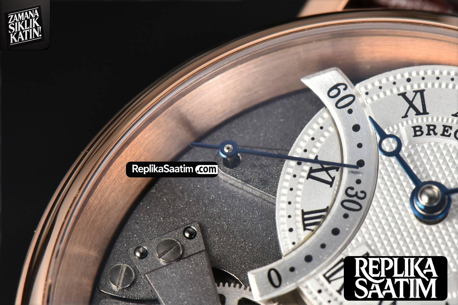 Tradition 7097BB RG ZF 40MM Gray Dial White Subdial Brown Leather Strap A505 -05