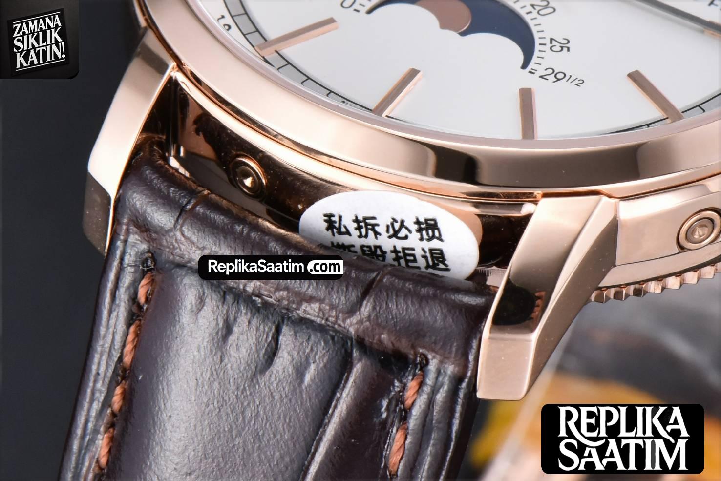 Traditionnelle 4010T MXF 41MM RG White Dial Brown Leather Strap A2460QCL -09