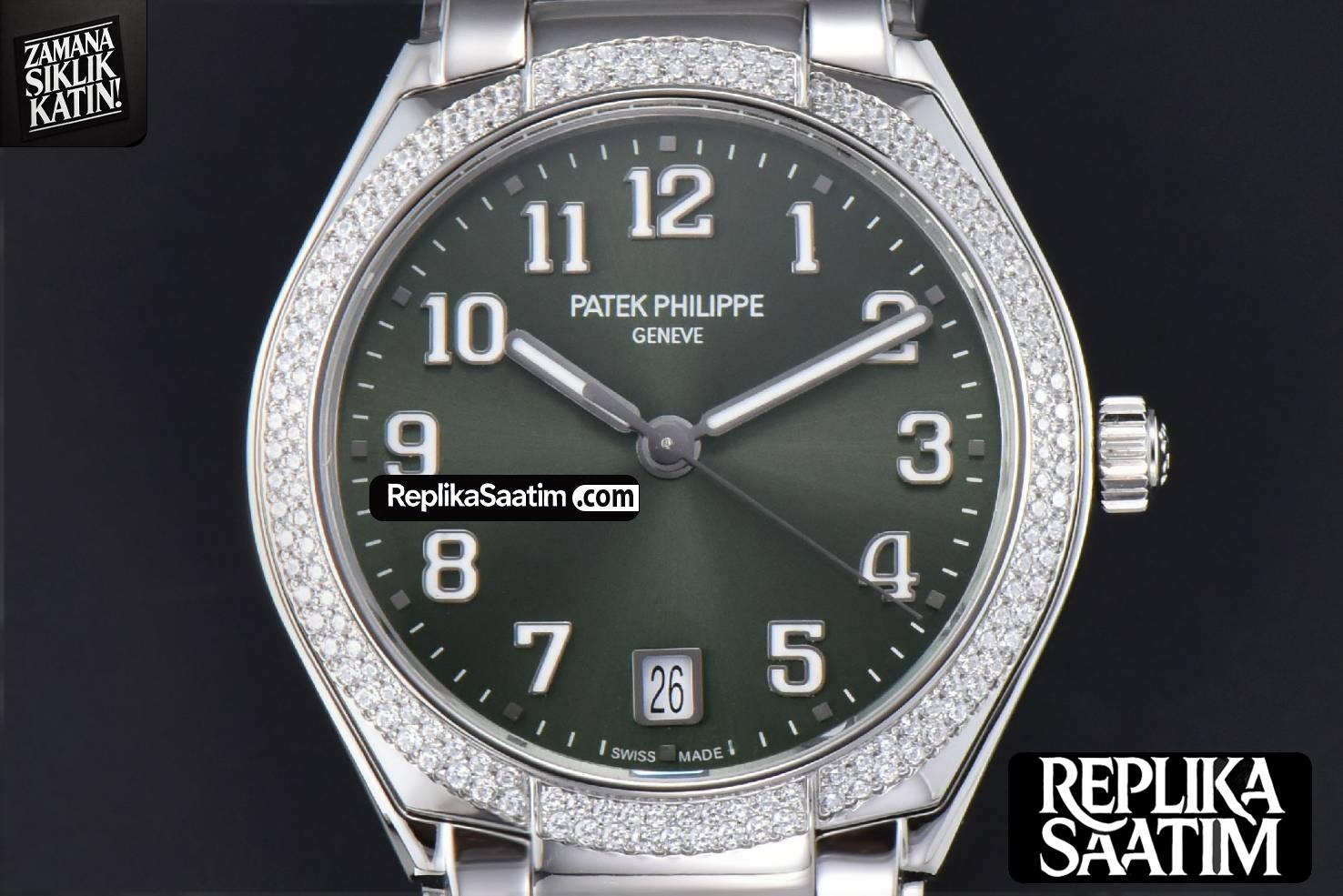 Twenty 4 7300 36mm PPF Diamond Green Dial SS Bracelet 324CS -01