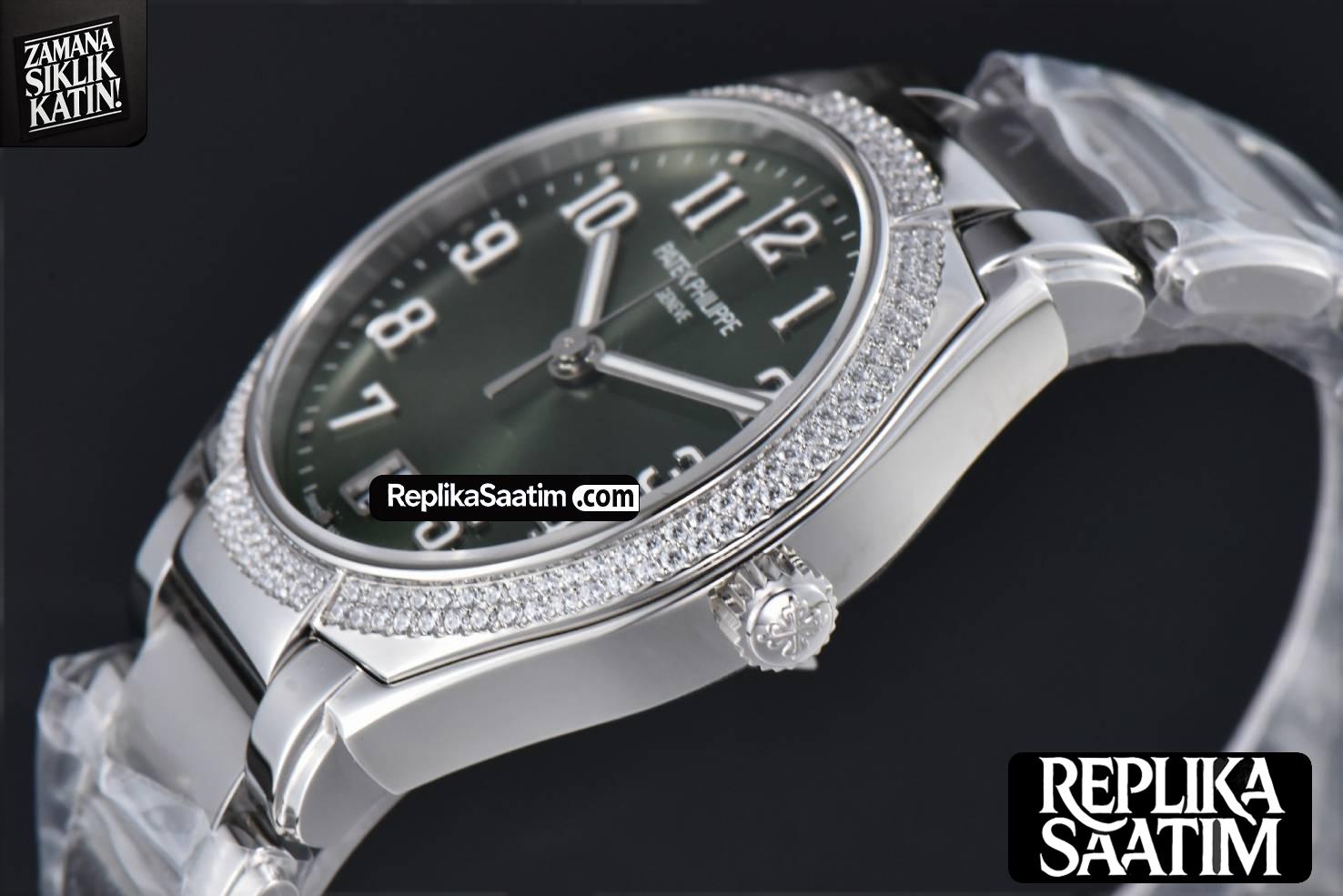 Twenty 4 7300 36mm PPF Diamond Green Dial SS Bracelet 324CS -09