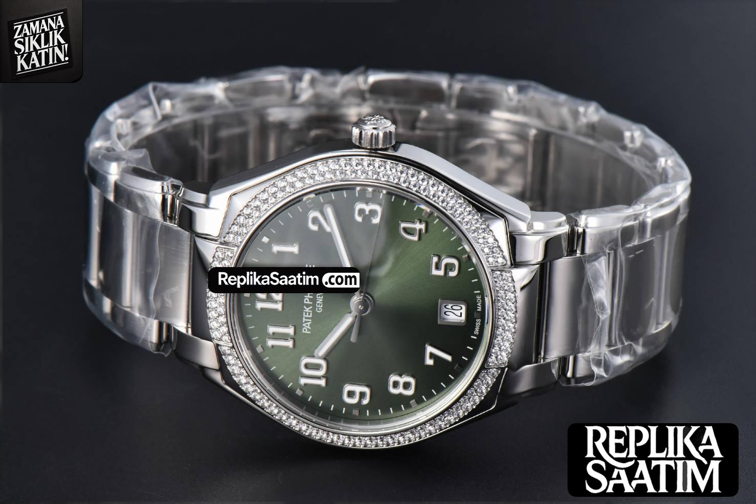 Twenty 4 7300 36mm PPF Diamond Green Dial SS Bracelet 324CS -11