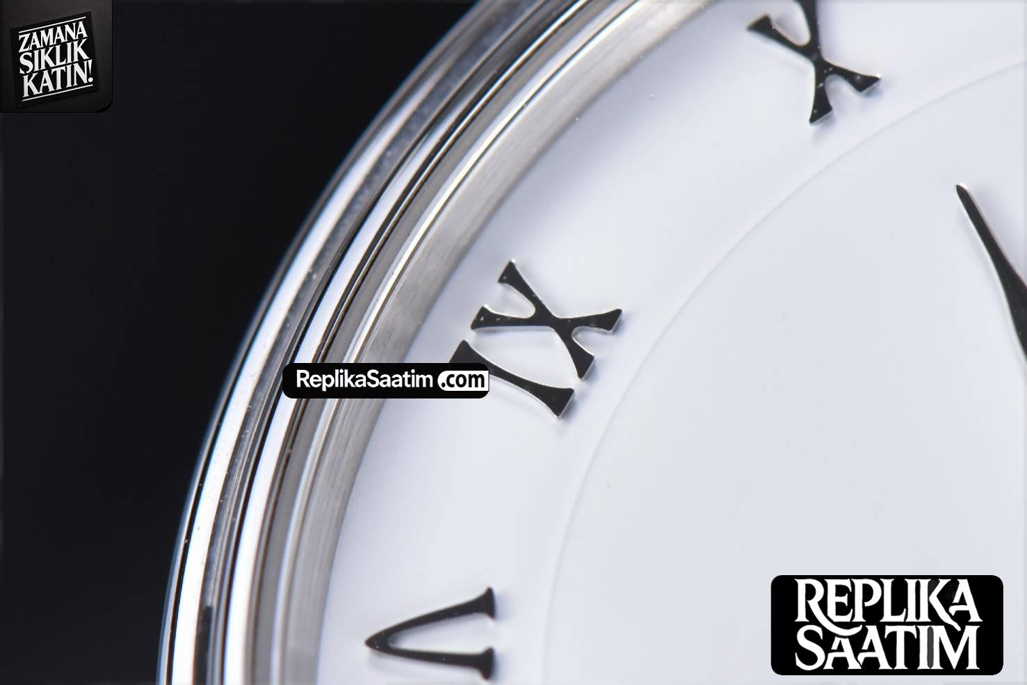 Villeret 6651 ZF 40MM White Dial Black Leather Strap CAL1151 -05