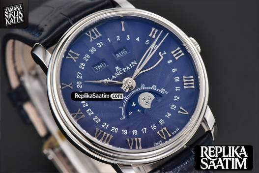 Villeret 6654 40mm Complicated Function OMF Blue Dial Black Leather Strap A6654 V3 -10