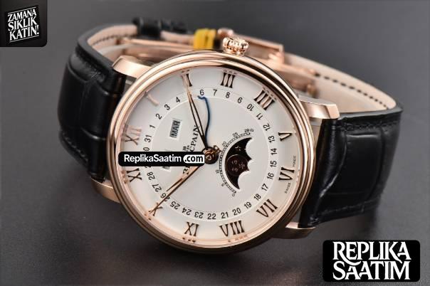 Villeret 6654 40mm Complicated Function OMF RG White Dial Black Leather Strap A6654 V3 -10