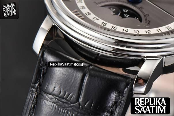 Villeret 6654 40mm Complicated Function OMF Silver Dial Black Leather Strap A6654 V3 -07