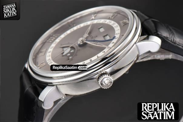 Villeret 6654 40mm Complicated Function OMF Silver Dial Black Leather Strap A6654 V3 -08