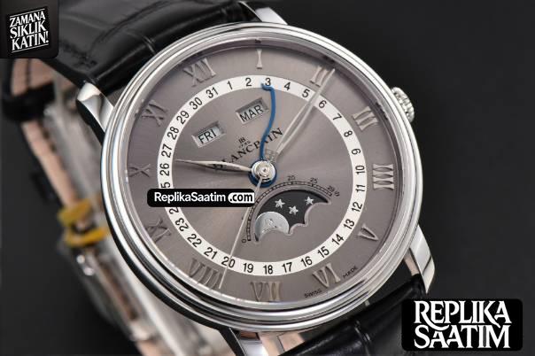 Villeret 6654 40mm Complicated Function OMF Silver Dial Black Leather Strap A6654 V3 -09