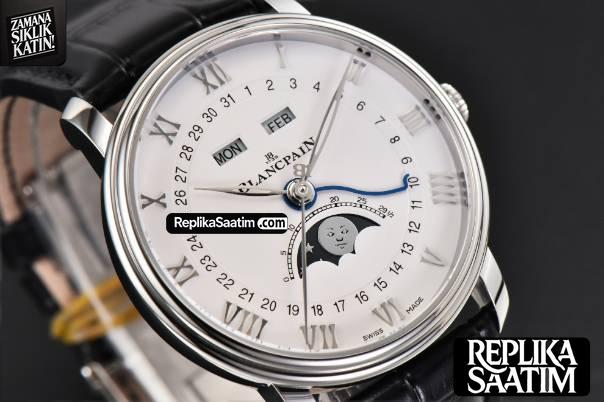 Villeret 6654 40mm Complicated Function OMF White Dial Black Leather Strap A6654 V3 -10