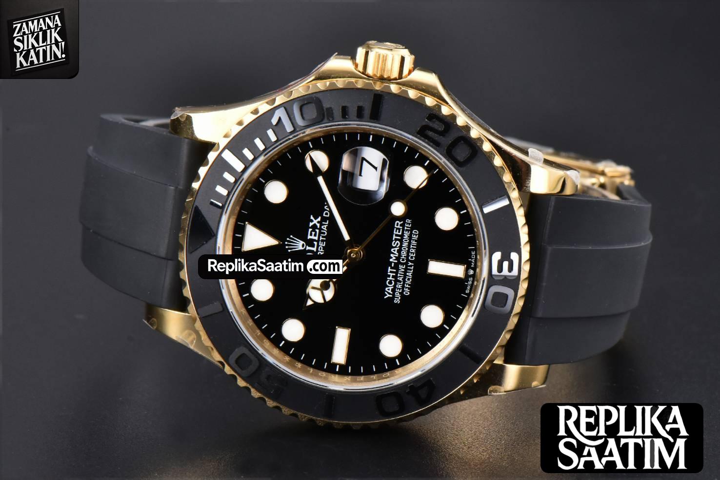 Yacht-Master 226658 GMF 42MM YG 3D Black Ceramic Bezel Oysterflex Strap VR3235 -14