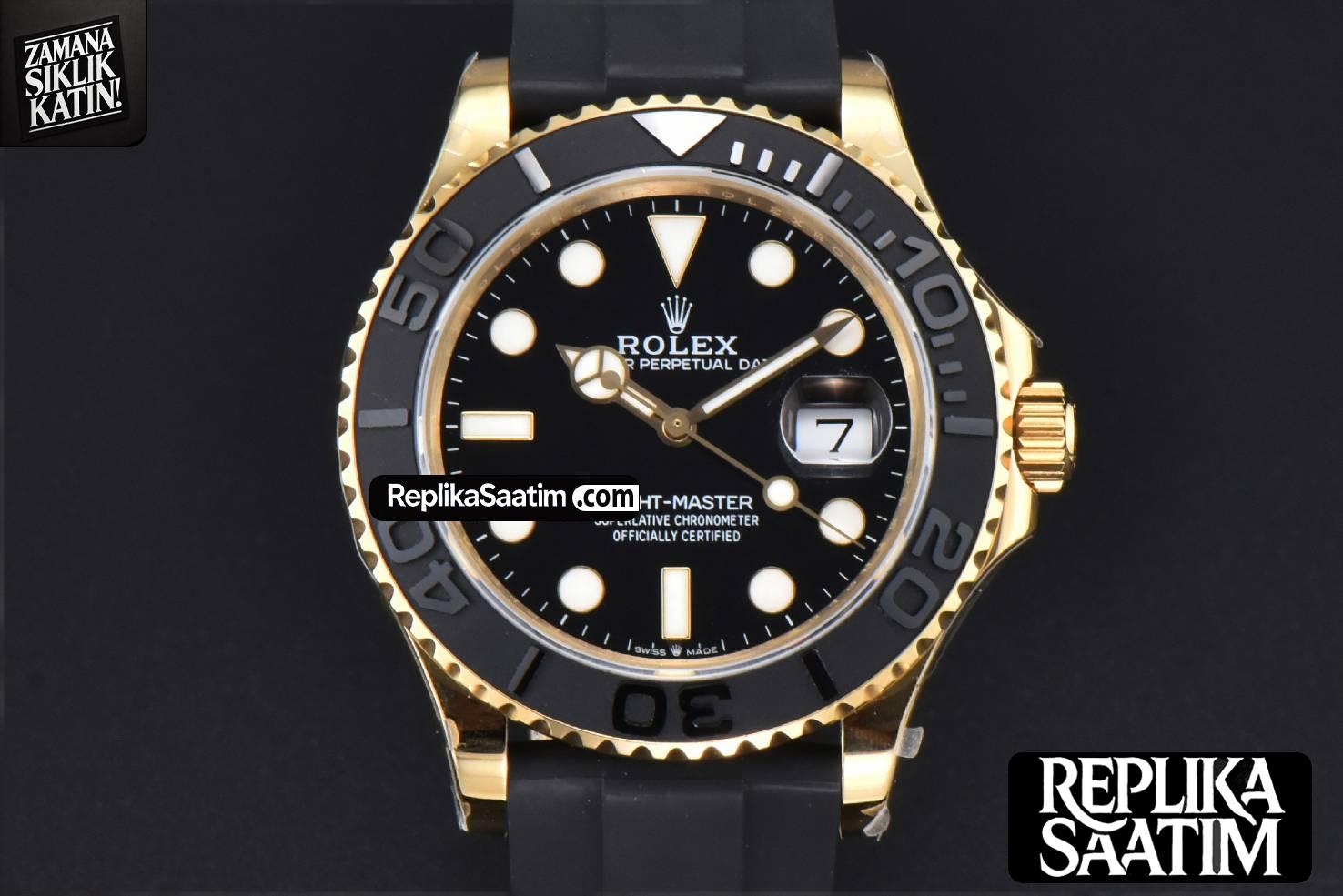 Yacht-Master 226658 GMF 42MM YG 3D Black Ceramic Bezel Oysterflex Strap VR3235 -42